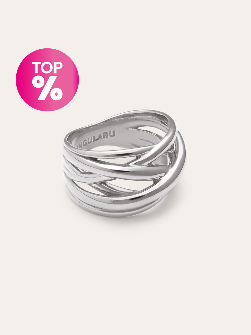 Triple Cross Stainless Steel Ring