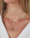 Collar Crystals Jade Plata Baño Oro