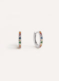 Colors Silver Hoop Earrings