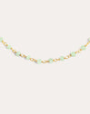 Collar Crystals Jade Plata Baño Oro