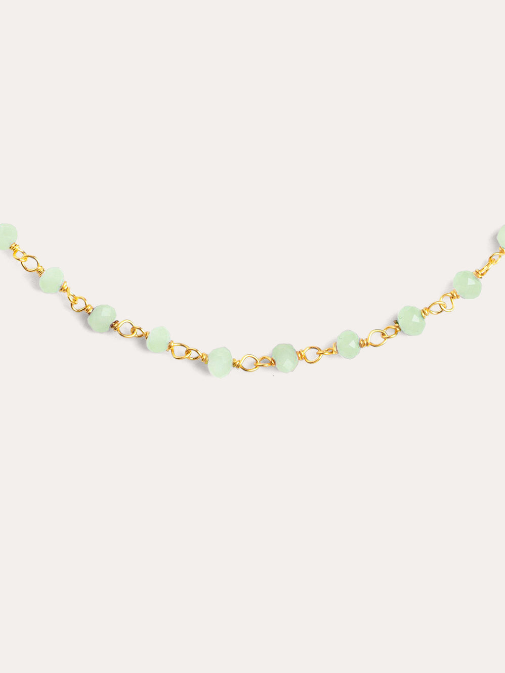 Collar Crystals Jade Plata Baño Oro