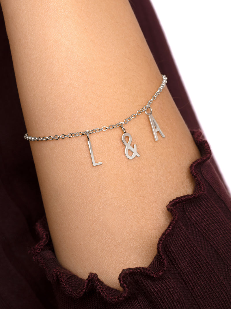 Inicial Collar Personalizado Letters & Plata
