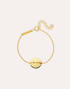 Pulsera Personalizada Moon Plata Baño Oro