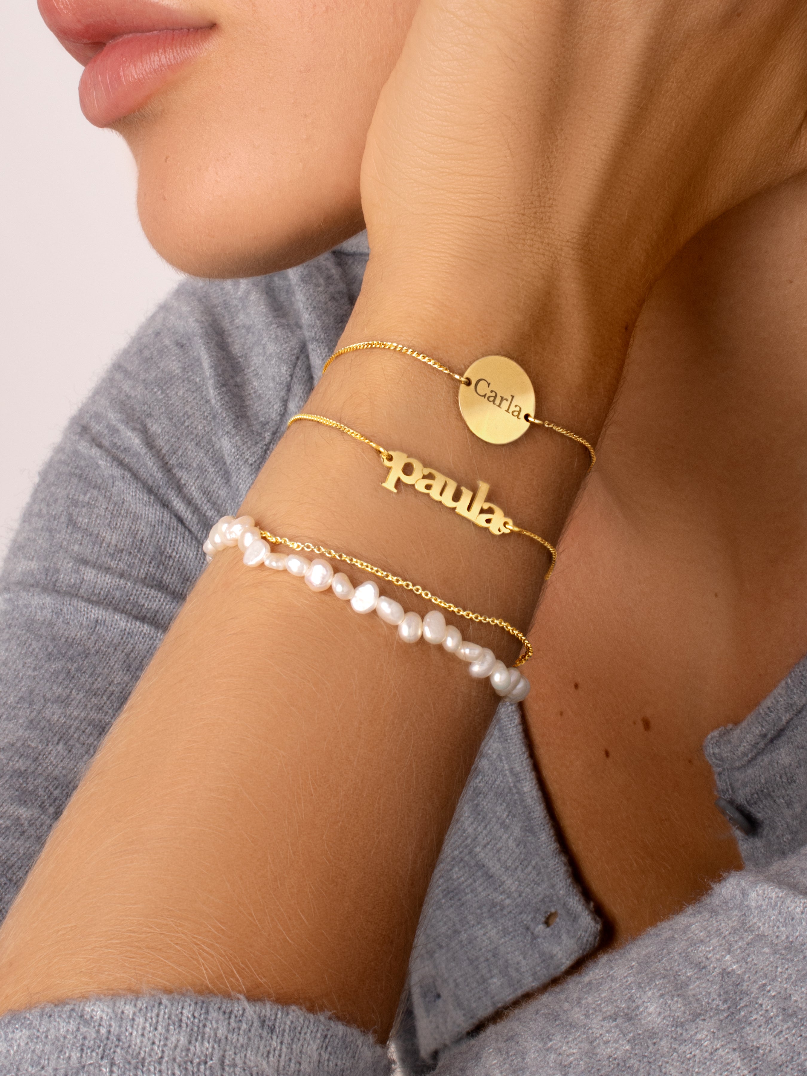 Pulsera Personalizada Moon Oro Puesta