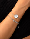 Pulsera Personalizada Moon Plata Puesta