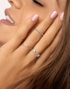 Anillo Personalizado Letter Spark Plata