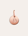 Mini Medallion Letter Plata Baño Oro Rosa