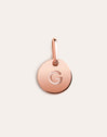 Mini Medallion Letter Plata Baño Oro Rosa