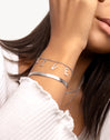 Pulsera Personalizada Letters Plata Puesta