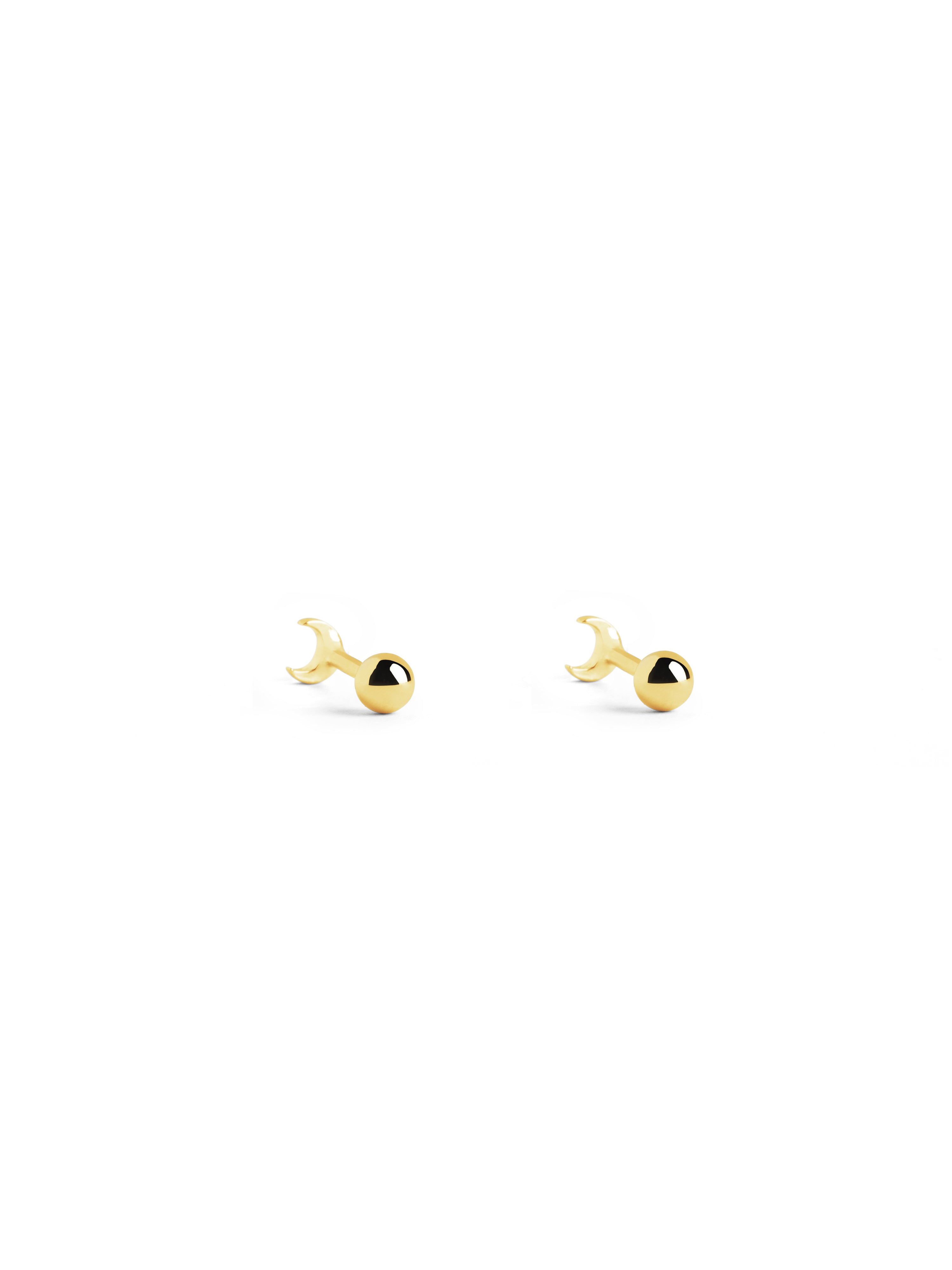 Pendientes Kids Moon Oro Cierre de Rosca