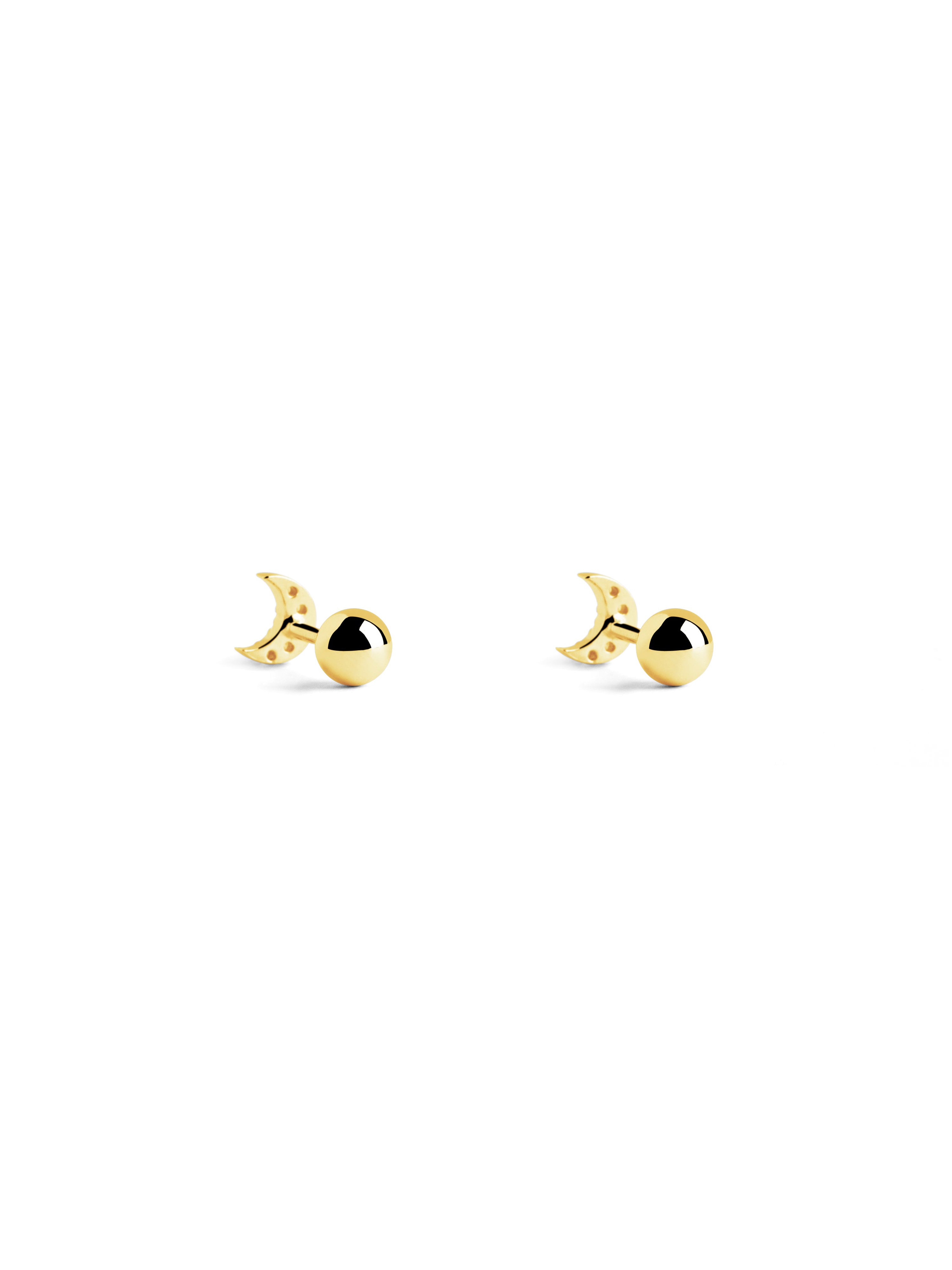 Pendientes Kids Moon Spark Oro Cierre de Rosca