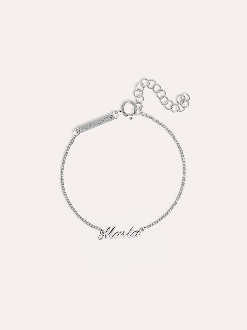Carrie Personalized Silver Bracelet