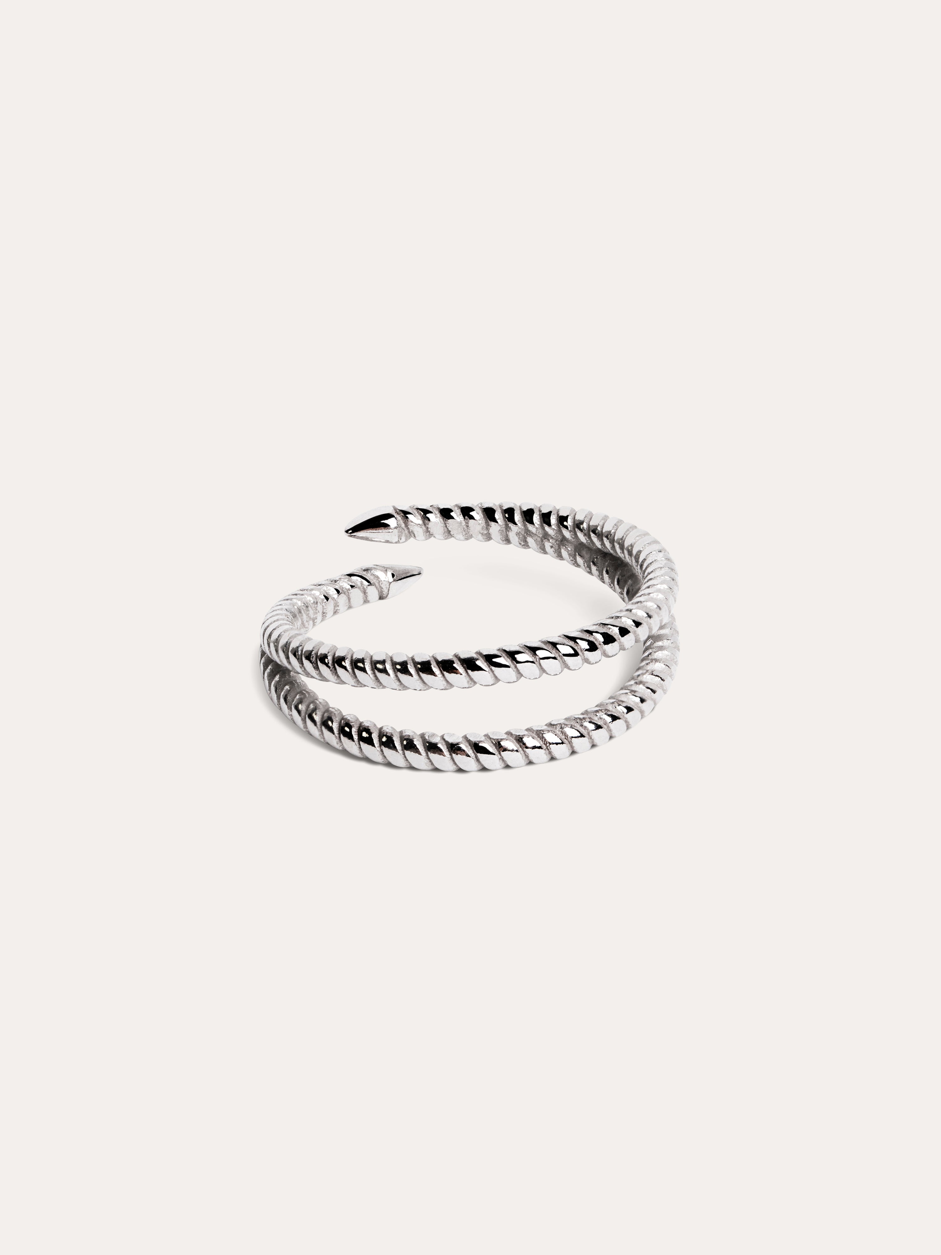 Anillo Doble Twist Plata