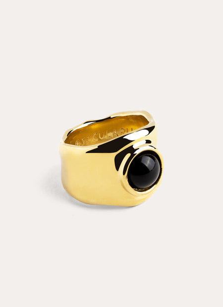 Anillo My Onyx Baño Oro