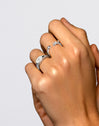 Anillo Personalizado Letter Spark Plata