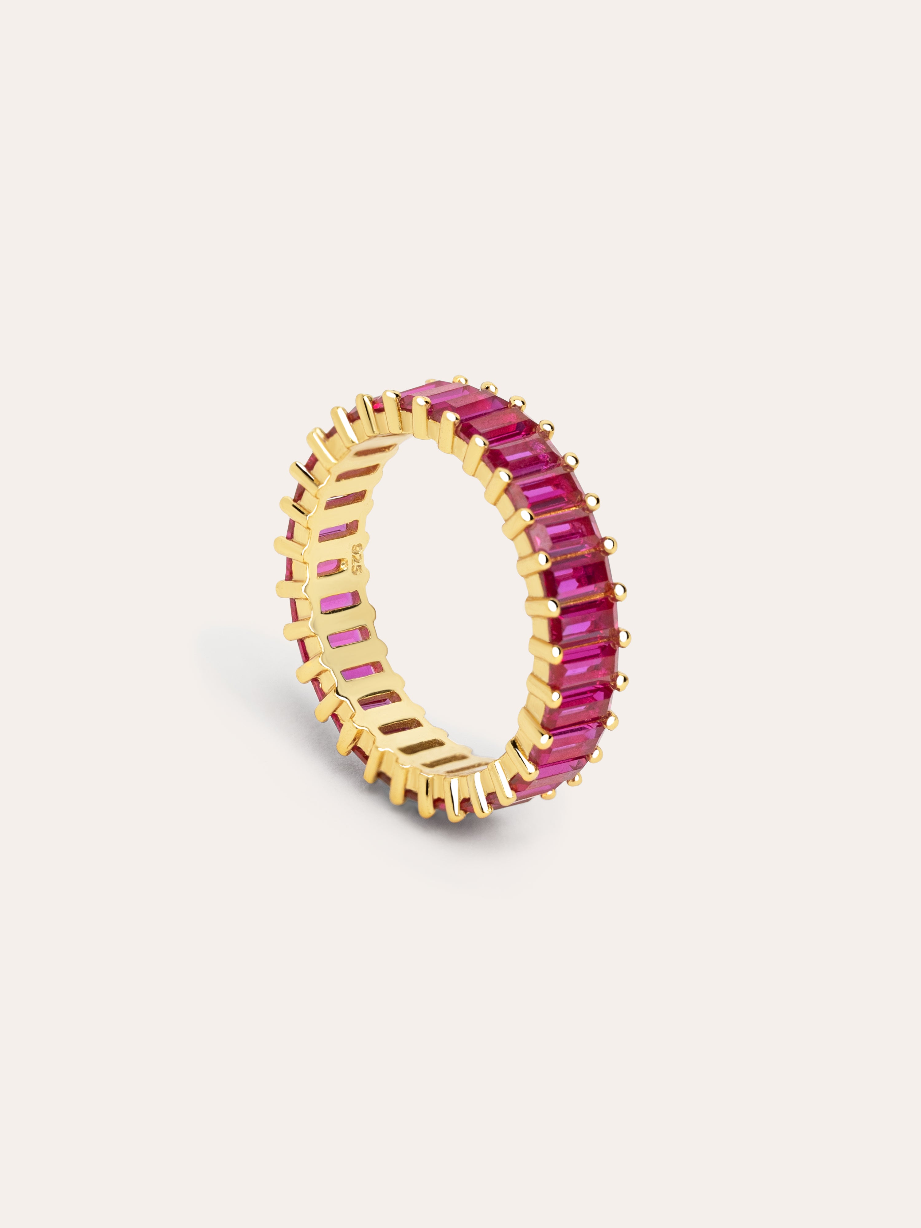 Anillo Sia Raspberry Oro