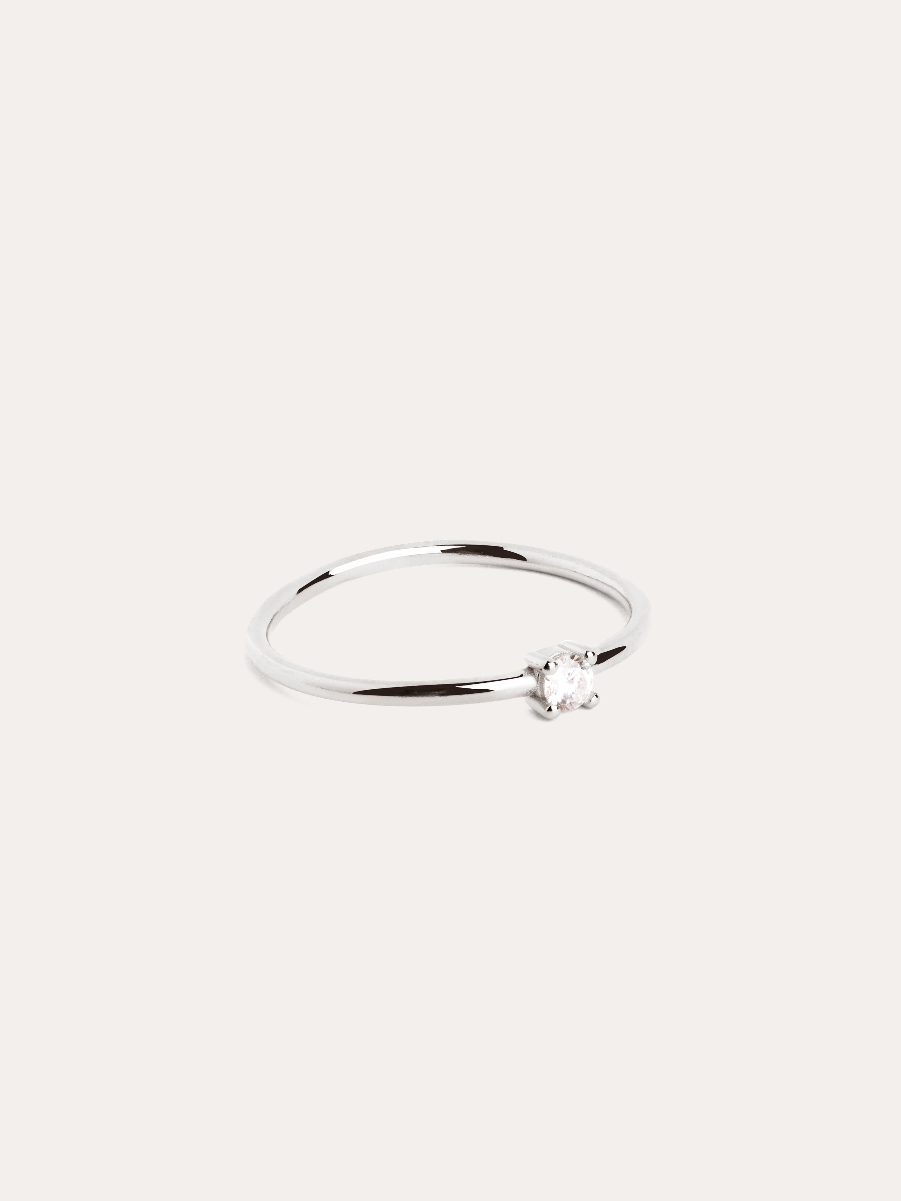 Anillo Single Spark Plata