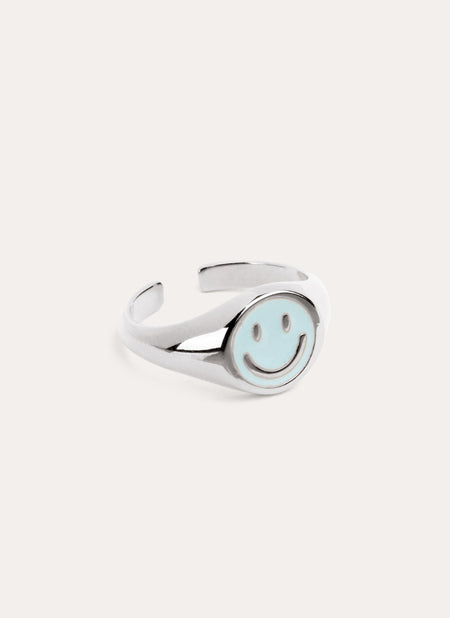 Anillo Smiley Sky Enamel