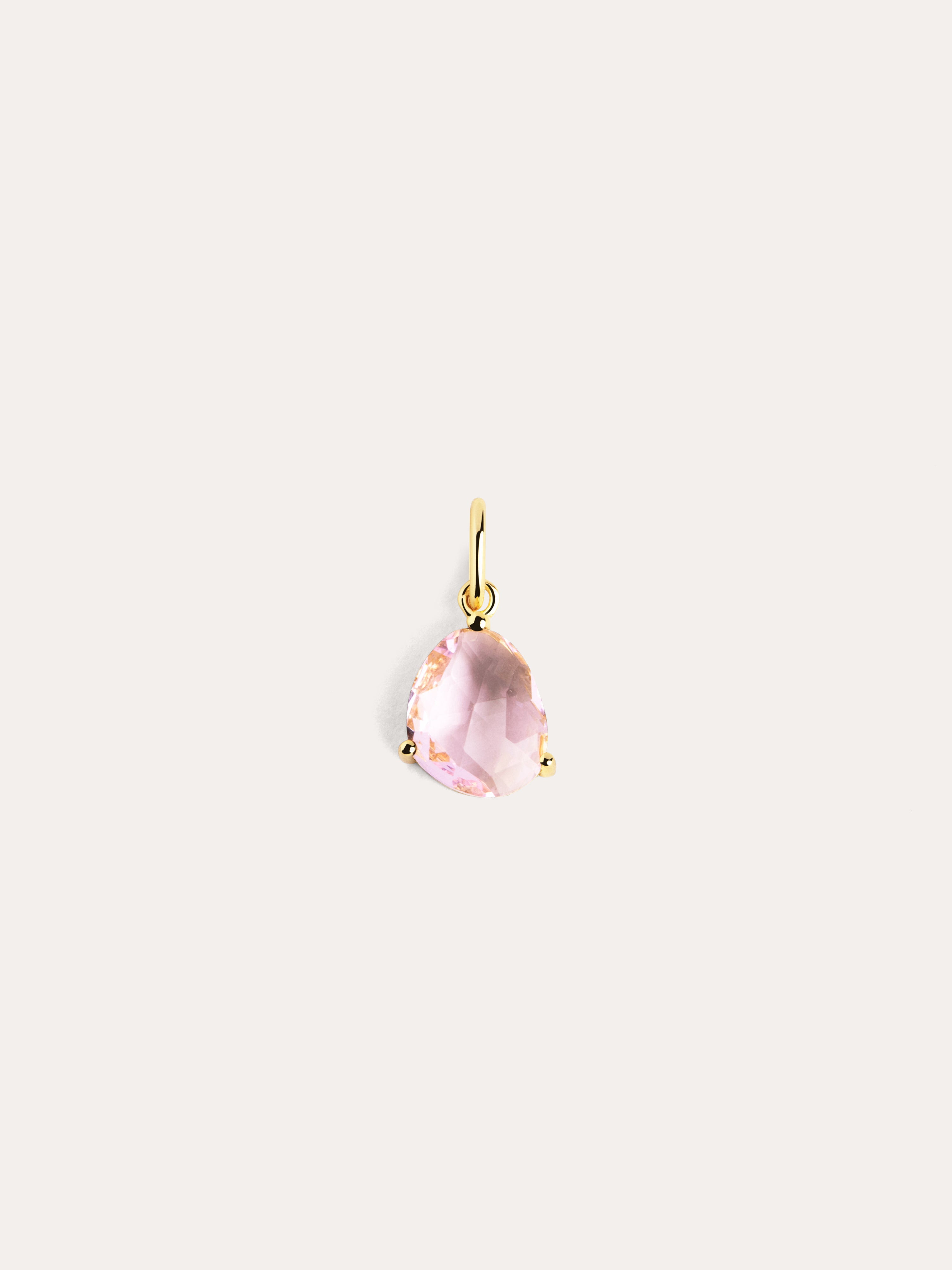 Charm Birthstones Oro - Turmalina Rosa