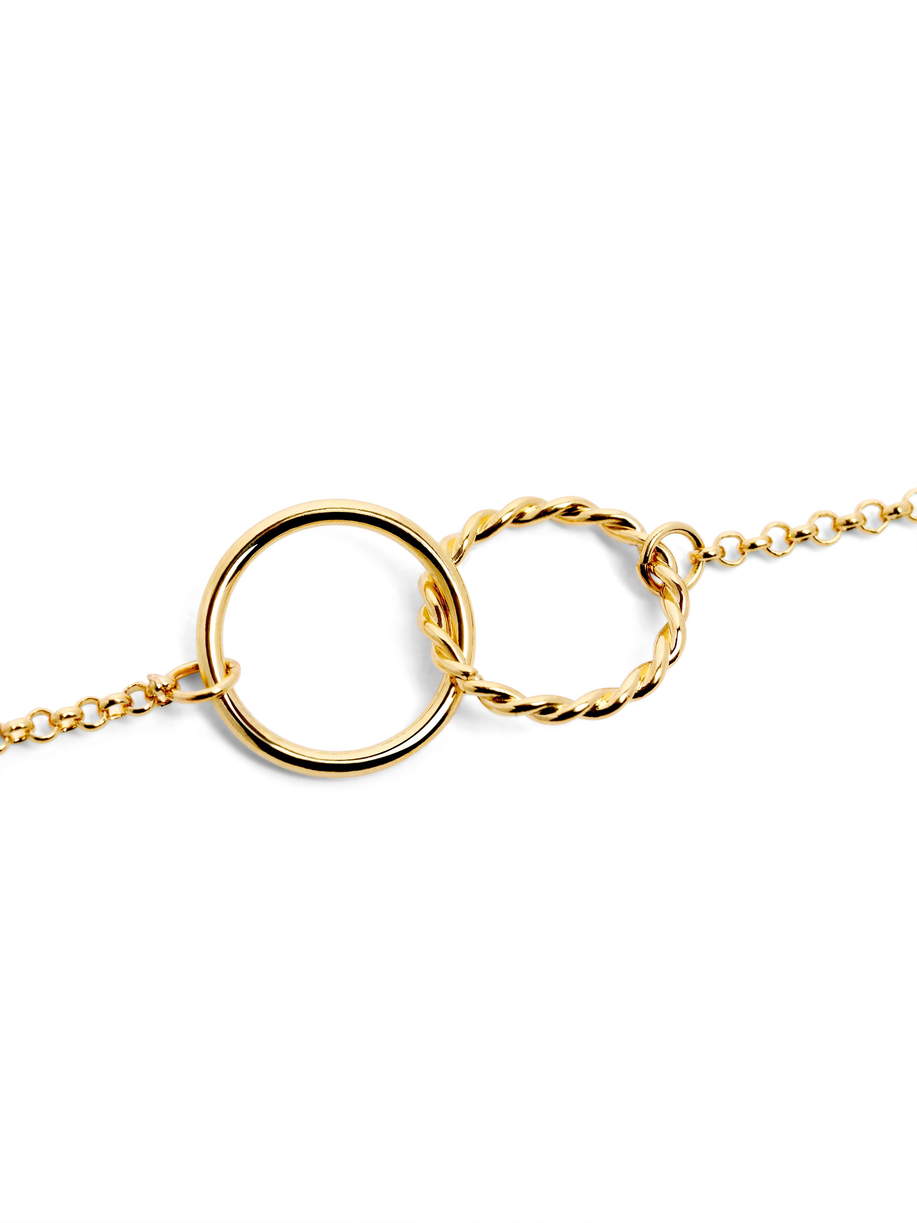 Pulsera Circles Twist Baño Oro