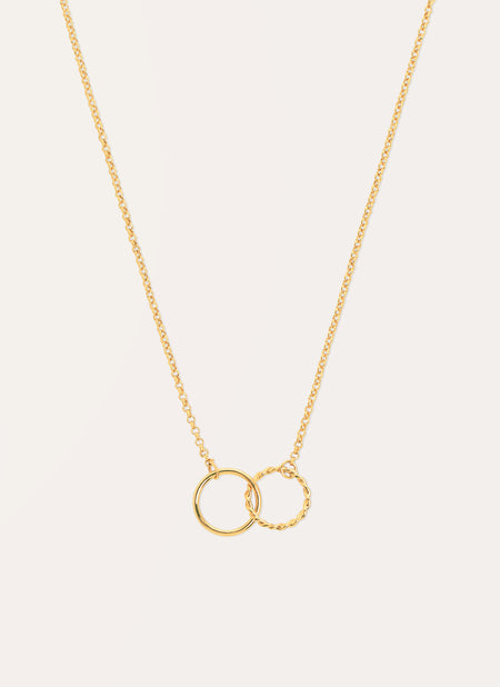 Collar Circles Twist Baño Oro