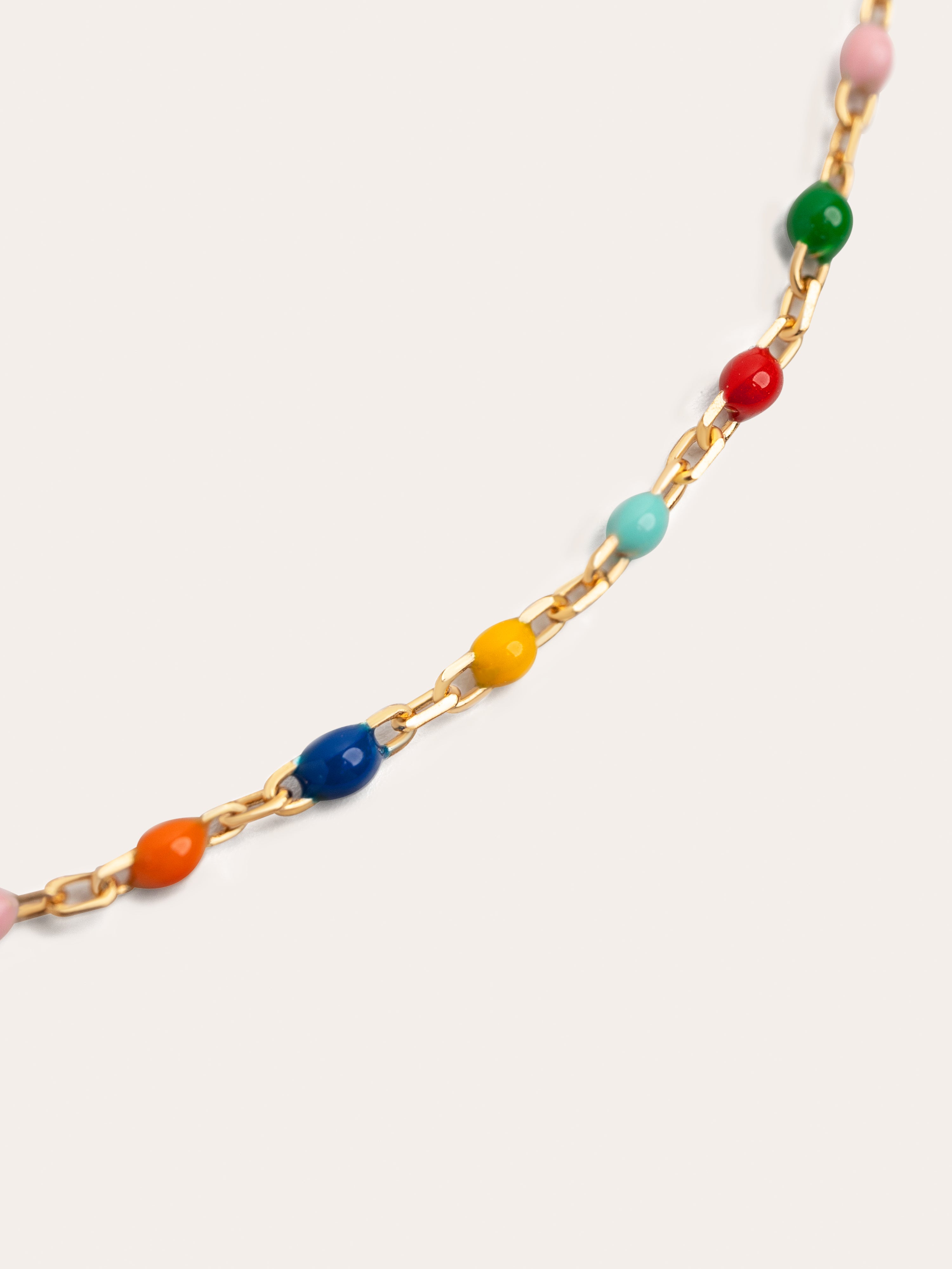 Collar Dots Colors Enamel Oro