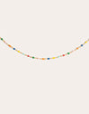 Collar Dots Colors Enamel Plata Baño Oro