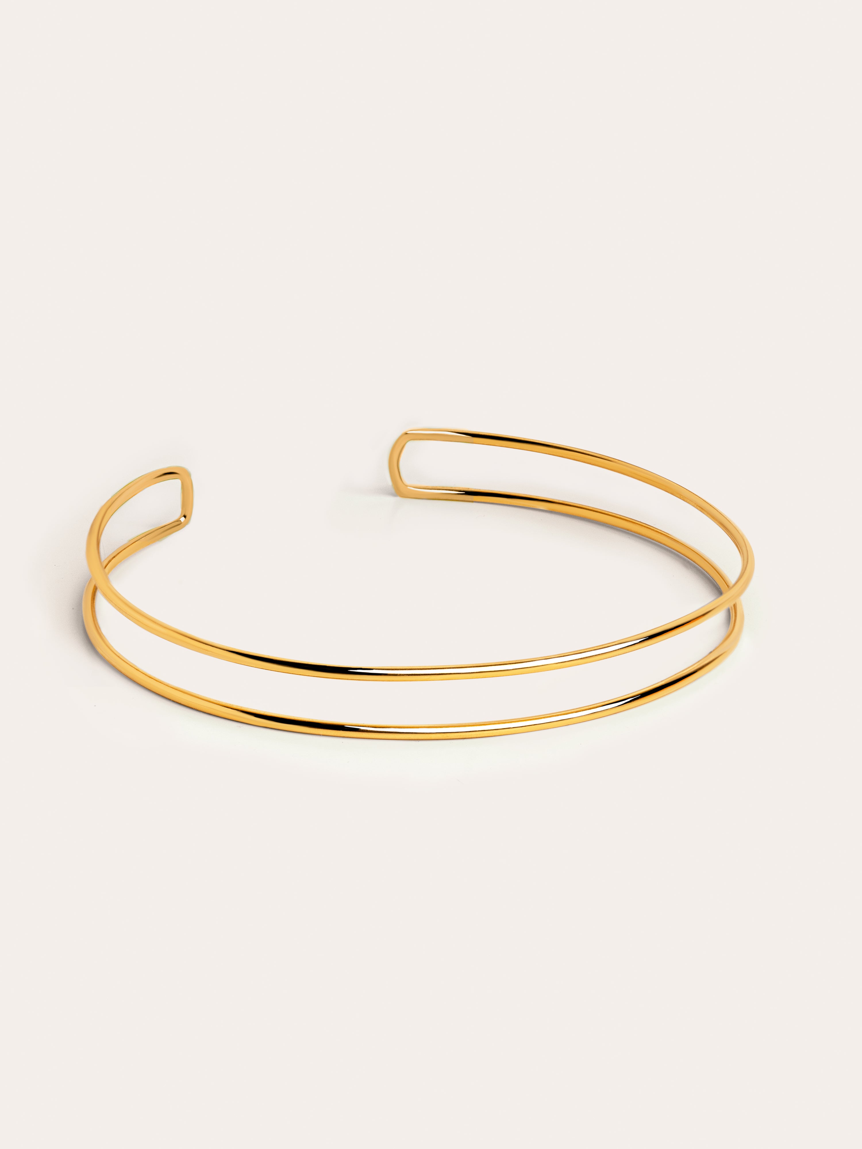 Choker Double Ring Baño Oro