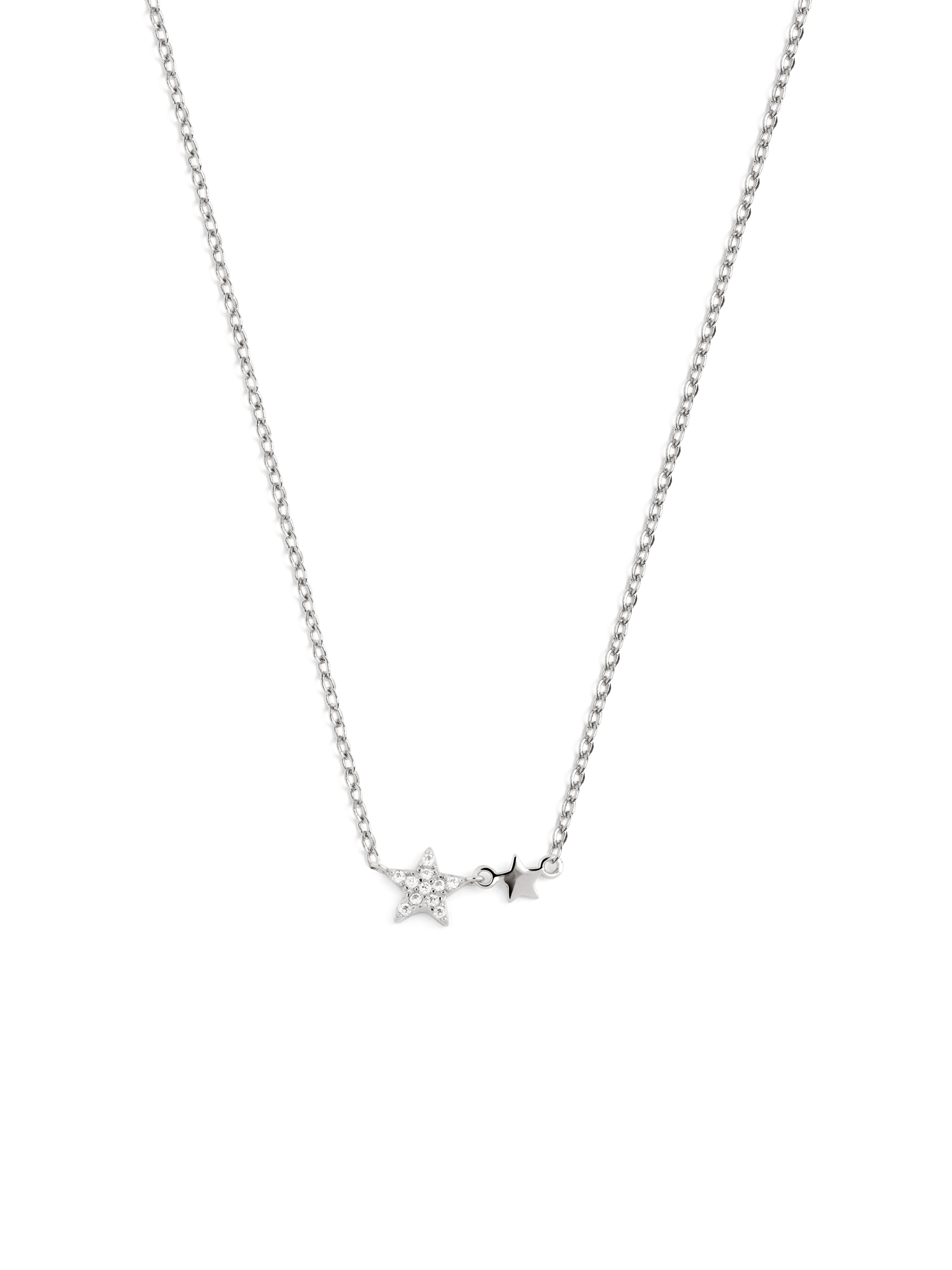 Collar Duo Stars Plata