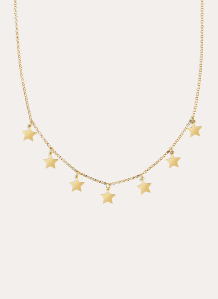 Collar Mini Stars Plata Baño Oro