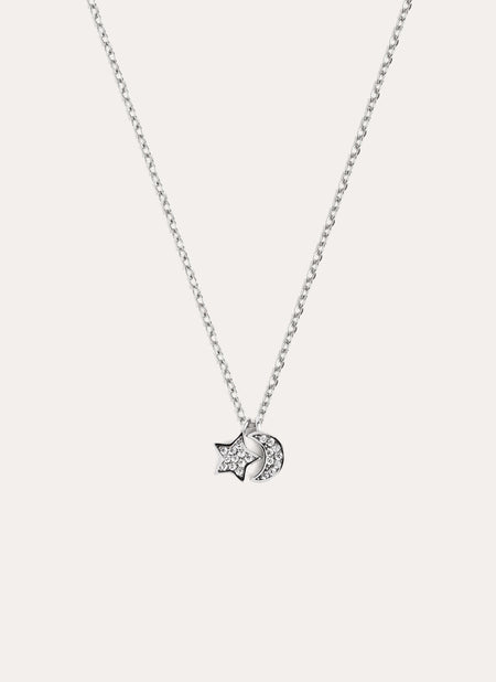 Collar Moon Star Sparks Plata