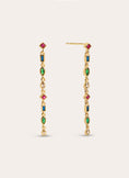 Pendientes Cascade Colors Plata Baño Oro