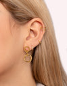 Pendientes Circles Twist Oro Puesta