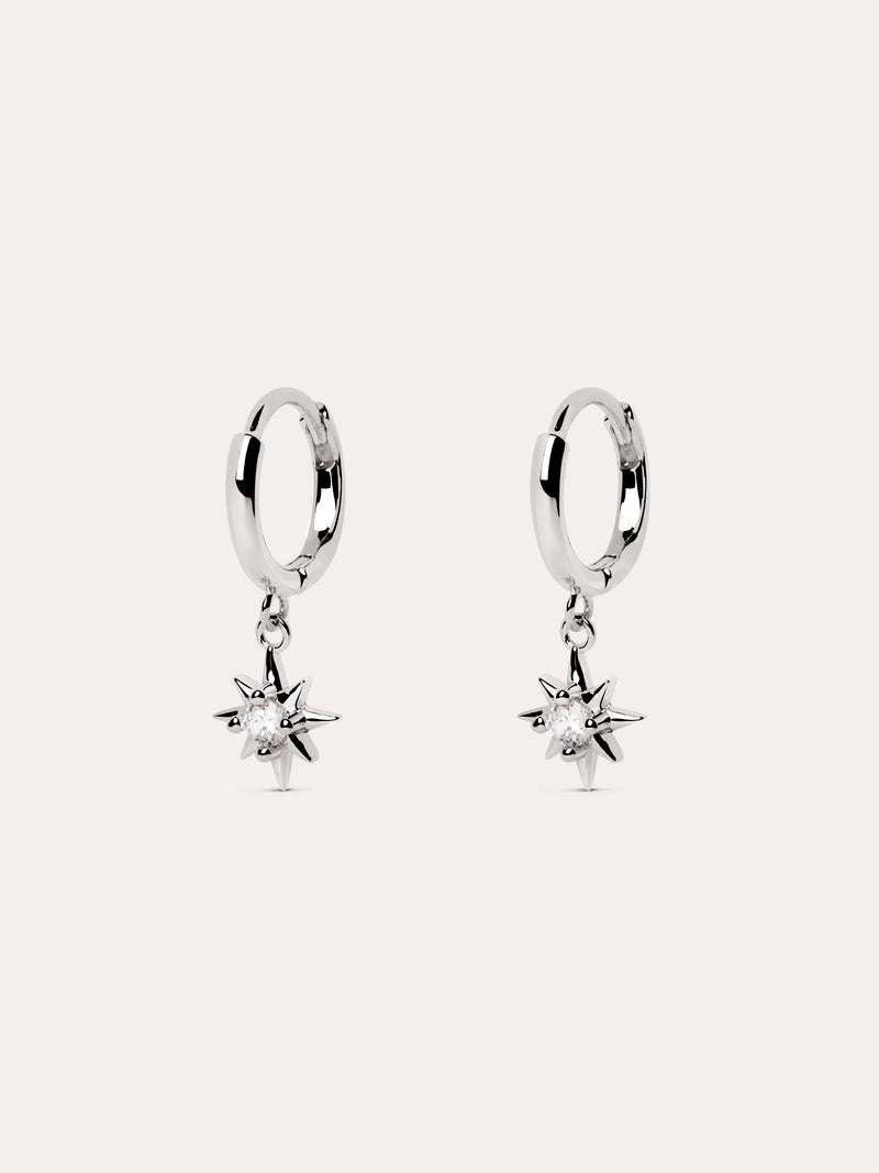Polar Star Silver Earrings