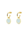 Pendientes Aro Smiley Sky Enamel Oro