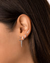 Pendientes Star Punk Plata Puesta