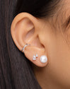 Pendientes Single Pearl Plata