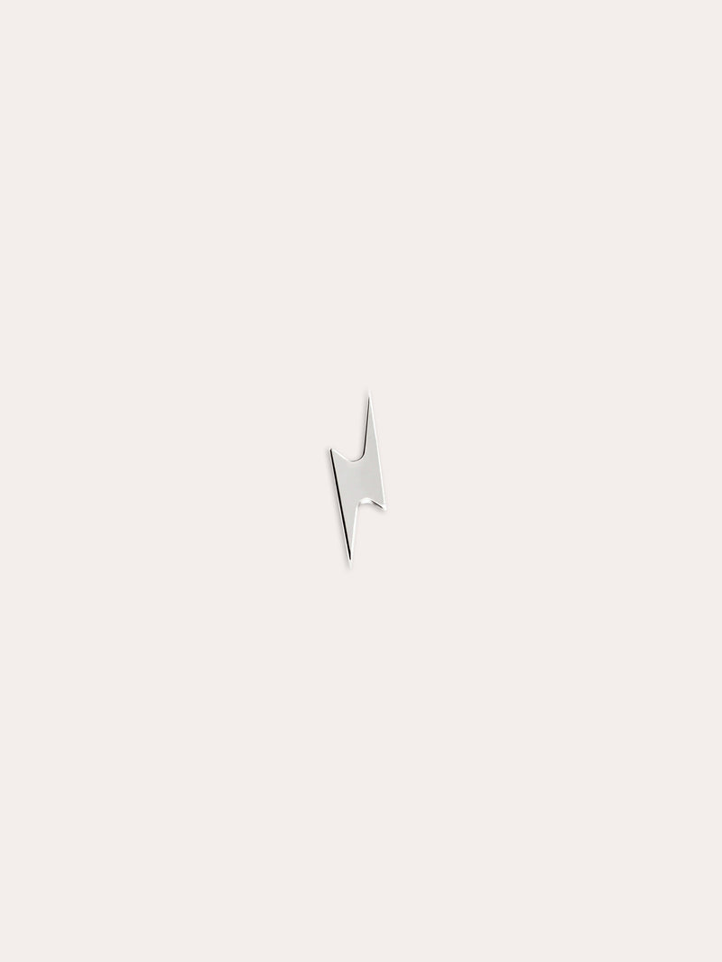 Lightning Bolt Silver Single Earring