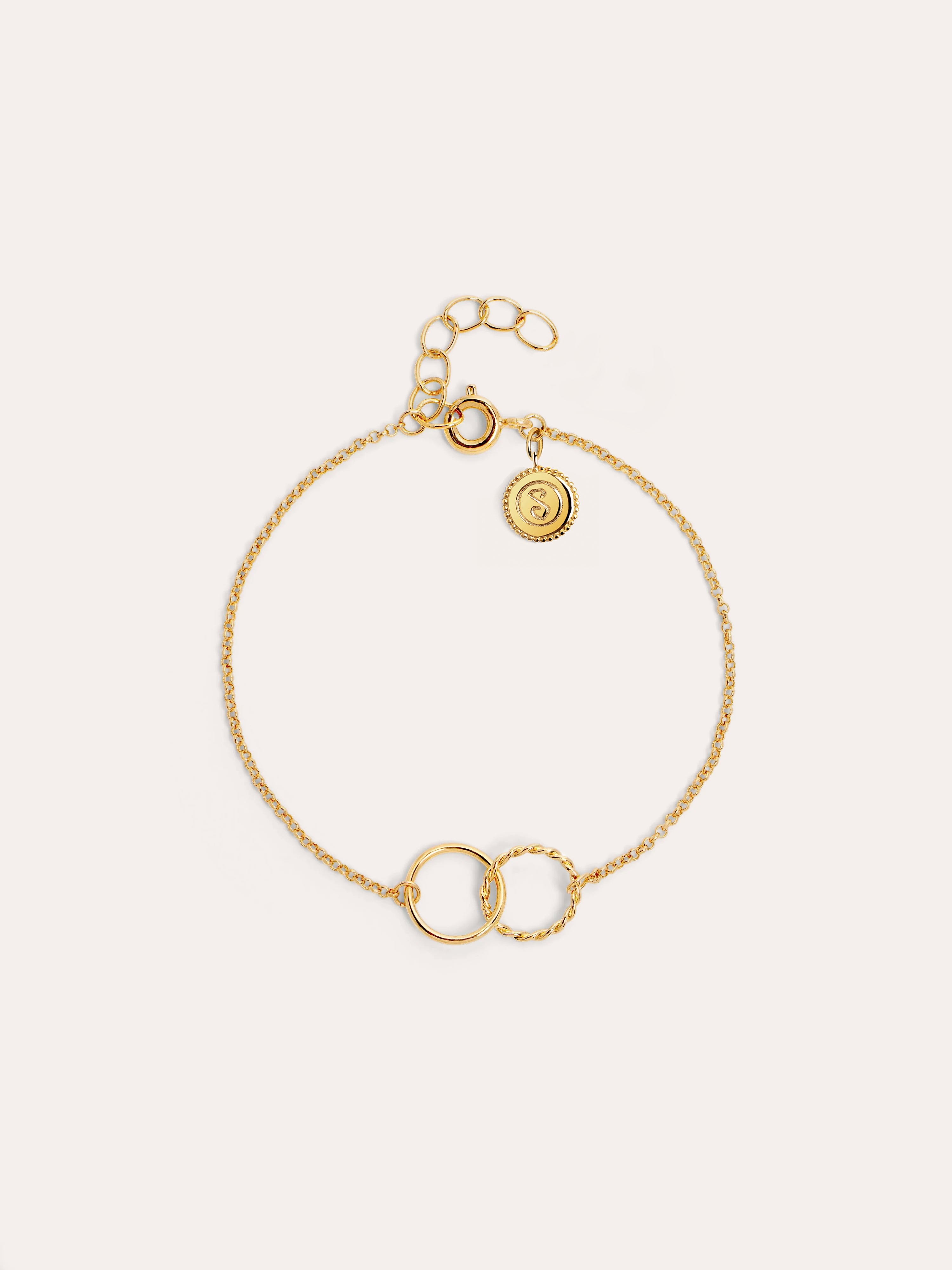 Pulsera Circles Twist Baño Oro