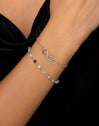 Pulsera Crystals Colors Plata