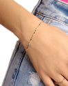 Pulsera Dots Colors Enamel Plata