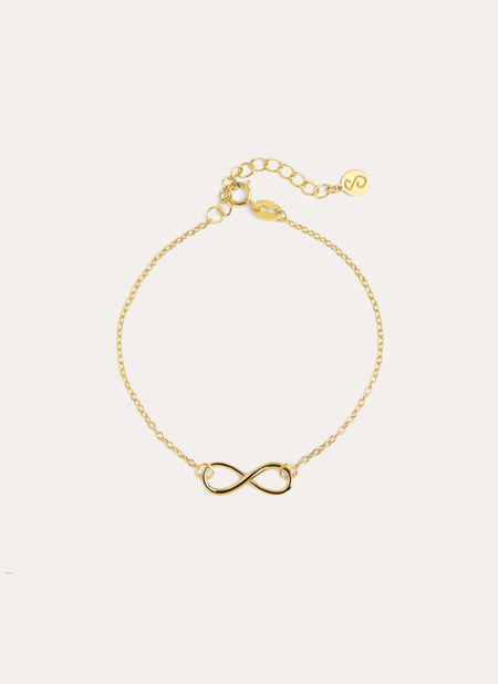 Pulsera Infinito Plata Baño Oro