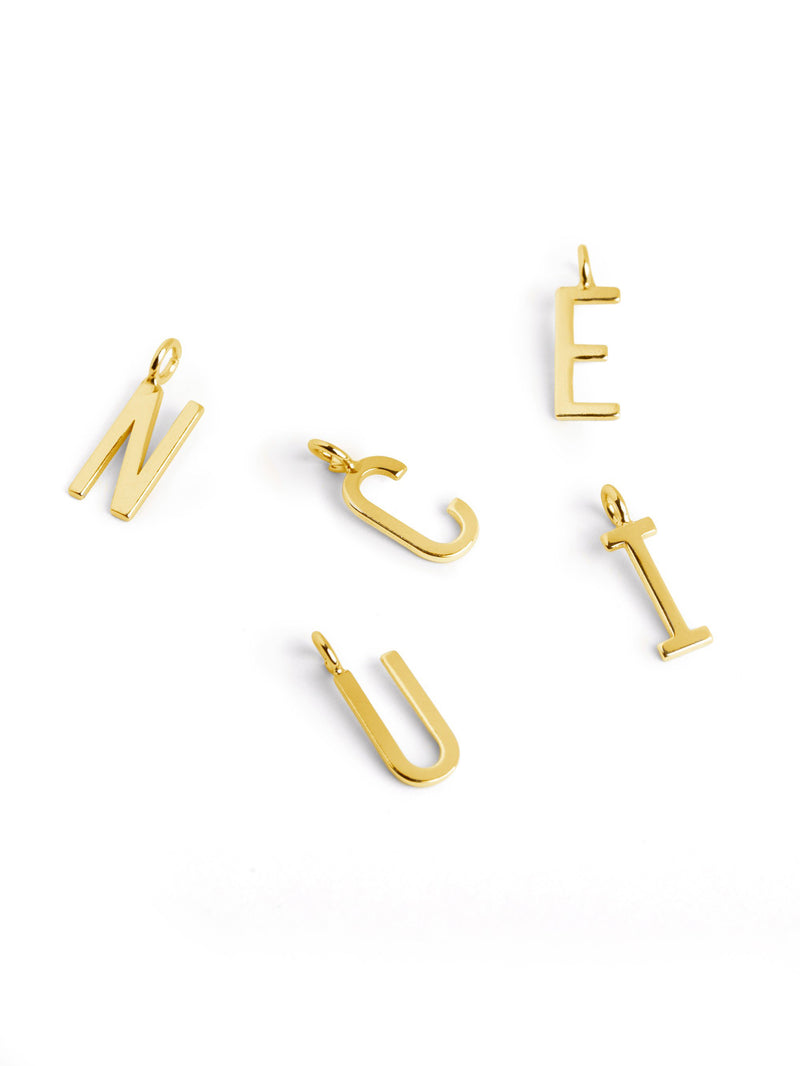 Iniziale Collana Personalizzata Letters & Argento Placcato Oro